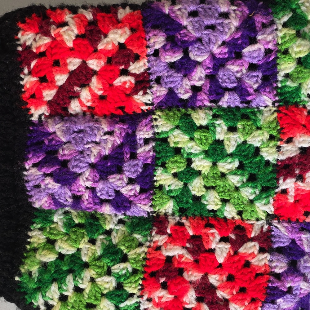 Colorful Crochet Patchwork Granny Square Grannyco… - image 3
